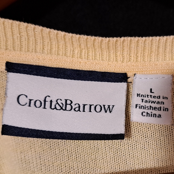 Croft & Barrow Women's Large Sunny Yellow Cardigan Sweater Sleeve Details Pleats - Picture 6 of 10